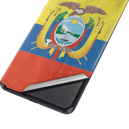 Ecuador Flag Distressed Galaxy S21 Ultra 5G Skin